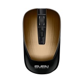 Мышь SVEN RX-380W [беспроводная, светодиодная, 1600 dpi, коричневый]