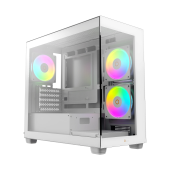Корпус Ocypus Gamma C52 WH ARGB (Gamma-C52-WHD300XX-GL) [Mini Tower, 120 мм x 3 ARGB, белый]