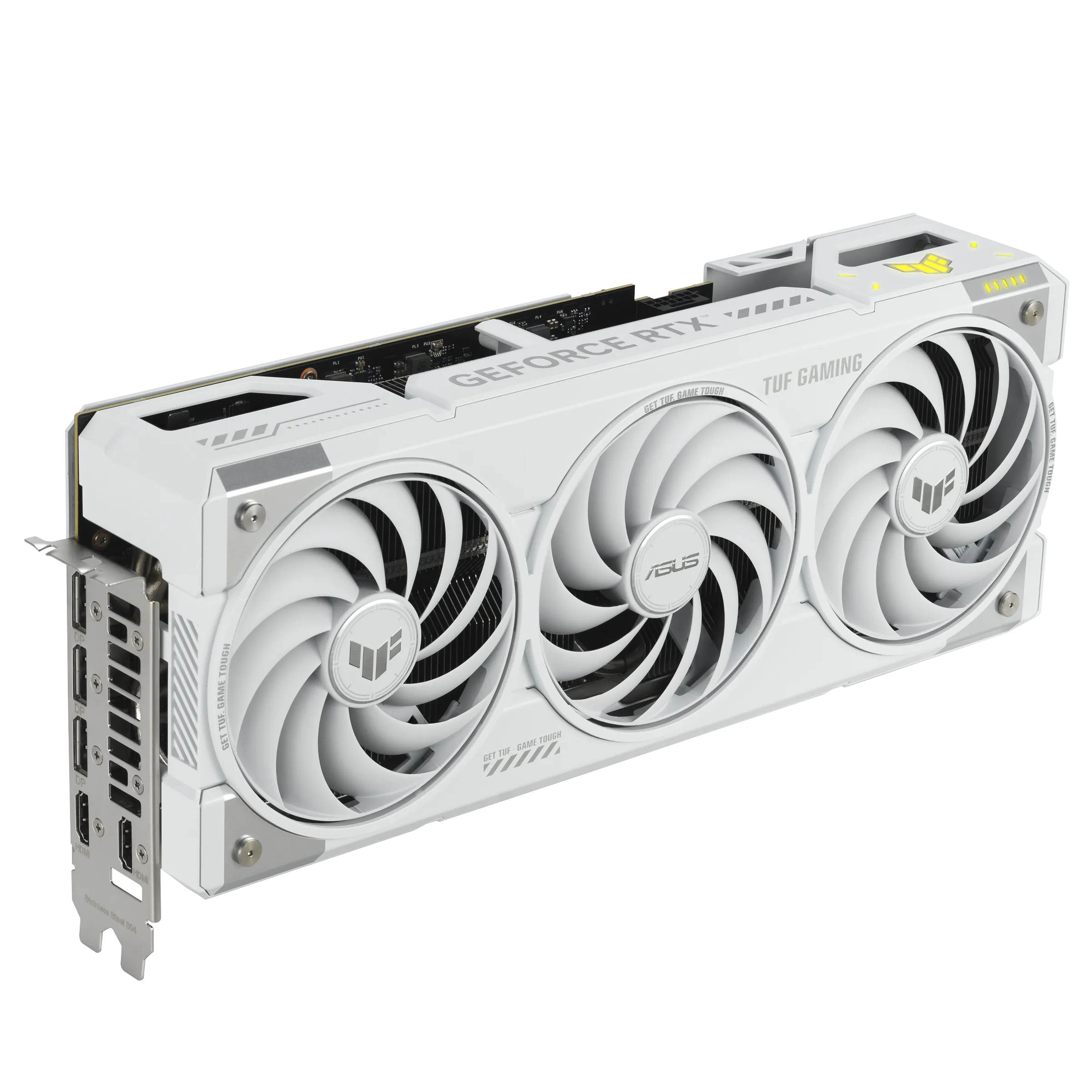 Видеокарта Asus TUF Gaming GeForce RTX 5070 Ti 16GB GDDR7 White OC Edition (TUF-RTX5070TI-O16G-WHITE-GAMING) [16 ГБ, GDDR7, 256 бит, HDMI, DisplayPort (3 шт)]