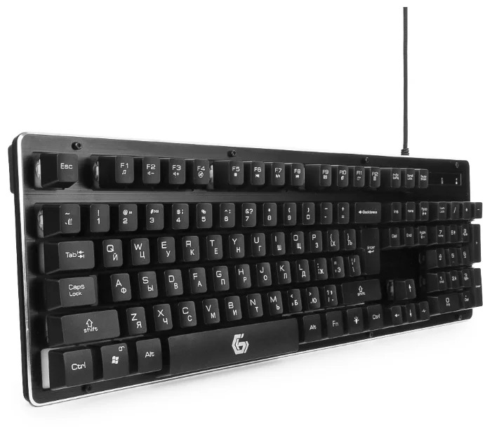 Клавиатура Gembird KB-G400L, Черный USB, Мембранная/ Проводная/ Клавиш - 104/ Подсветка/ Ru, En