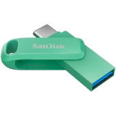 USB Флеш SanDisk Ultra Dual Drive Go USB Type-C (SDDDC3-128G-G46AG-DBOX), 128ГБ, 400 МБ/сек, Зеленый (мятая коробка)