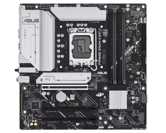 Материнская плата ASUS PRIME B760M-A WIFI II, LGA1700 4xDDR5 4xSATA3 2xM.2 RAID 1xHDMI 1xDP mATX