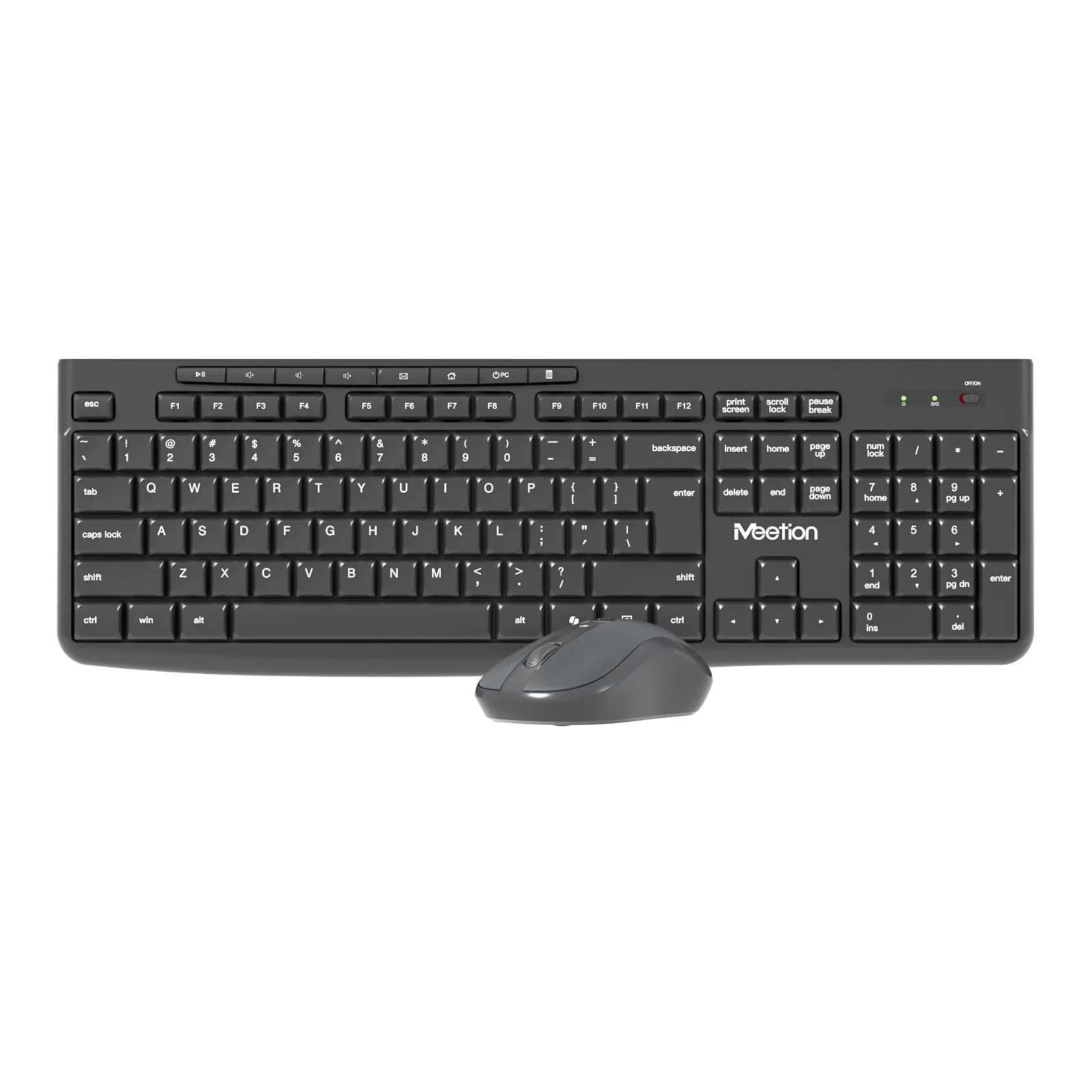 Клавиатура+мышь Meetion CW295 (CW295 Black) [мембранная, беспроводная, черная]