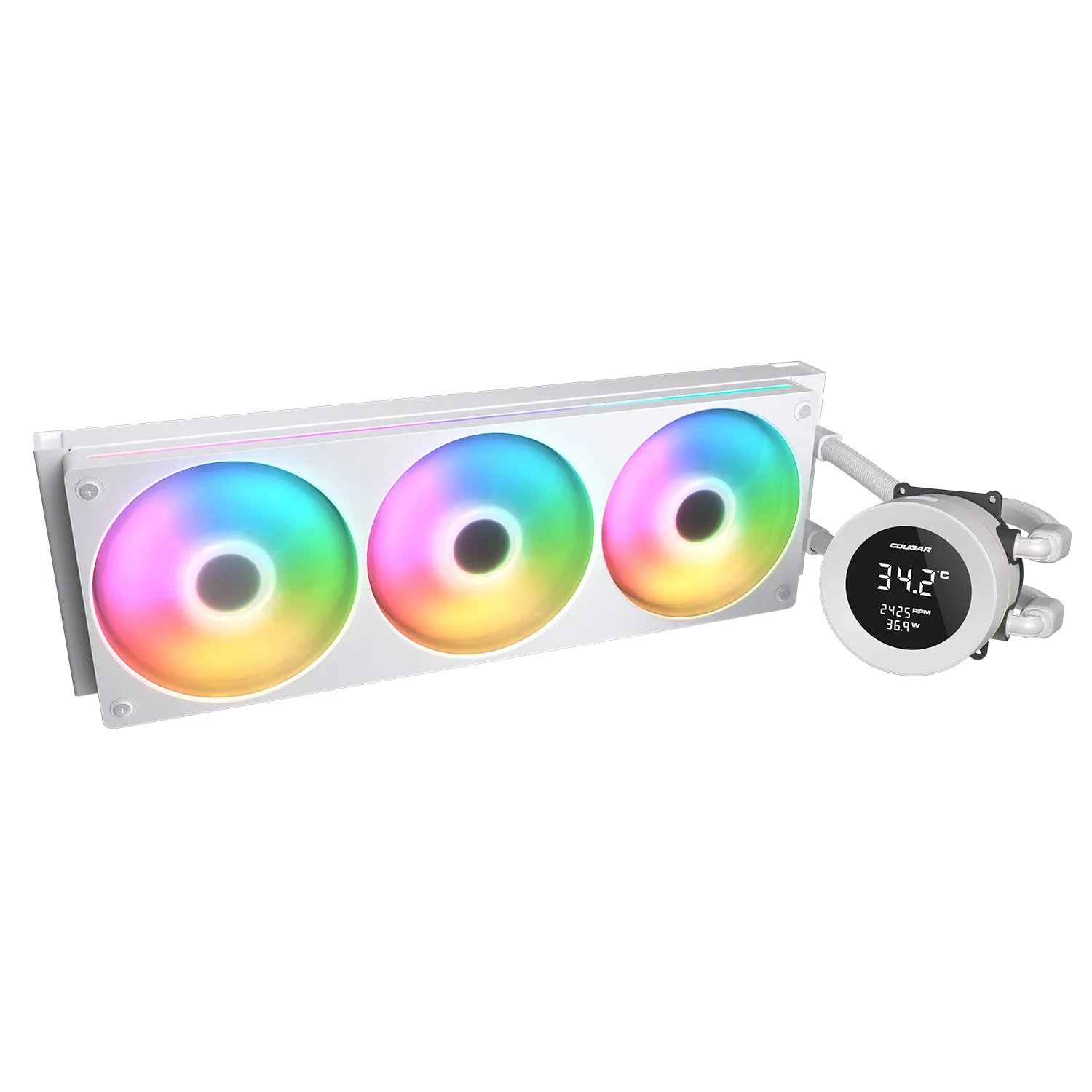 Система охлаждения Cougar Poseidon Vistek ARGB 360 WH [120 мм, 2500 об/мин, 38 dB(A), 4 pin]
