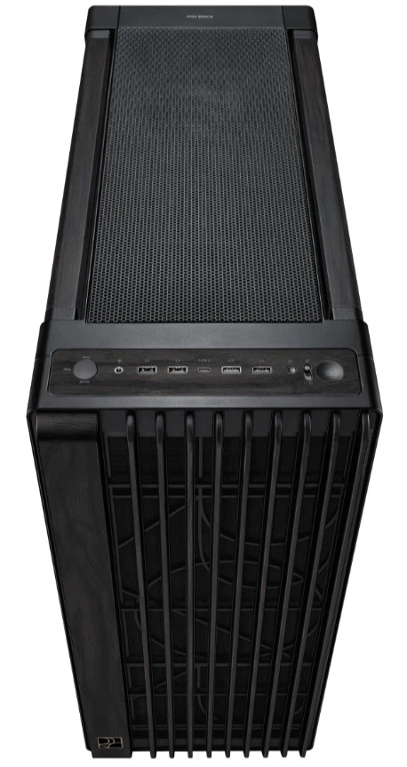 Корпус Asus PROART PA602 WOOD METAL (90DC00J0-B09010) [Midi Tower, 1 x 140 мм, 2 x 200 мм, черный]