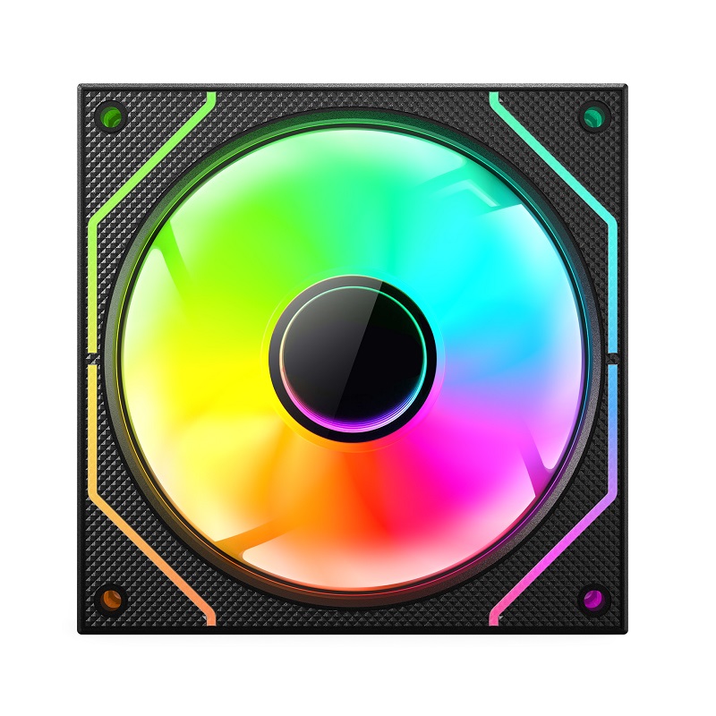 Вентилятор для корпуса Wintek 1236-B-12 ARGB REVERSE Black [120 мм, 1800 об/мин, 46,7 CFM, 34 дБ, PWM]