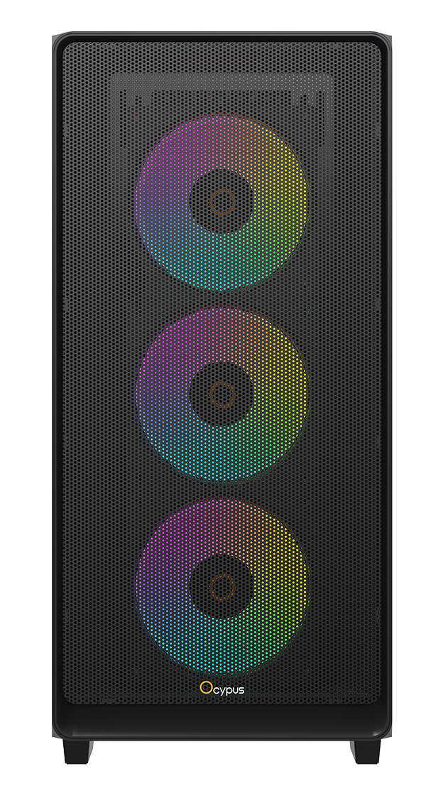 Корпус Ocypus Gamma C60 ARGB (Gamma-C60-BKG400XX-GL) [Midi Tower, 4 x 120 мм ARGB, черный]