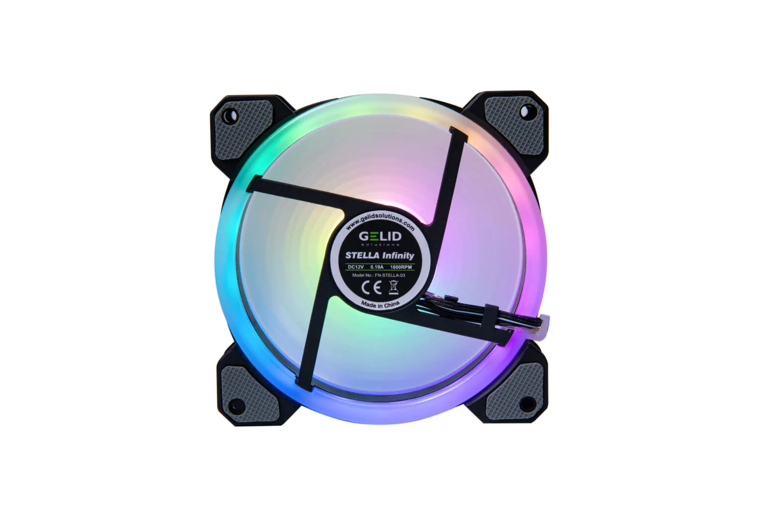 Вентилятор для корпуса Gelid STELLA INFINITY [120 мм, 1600 об/мин, 70 CFM, 35 дБ, PWM]