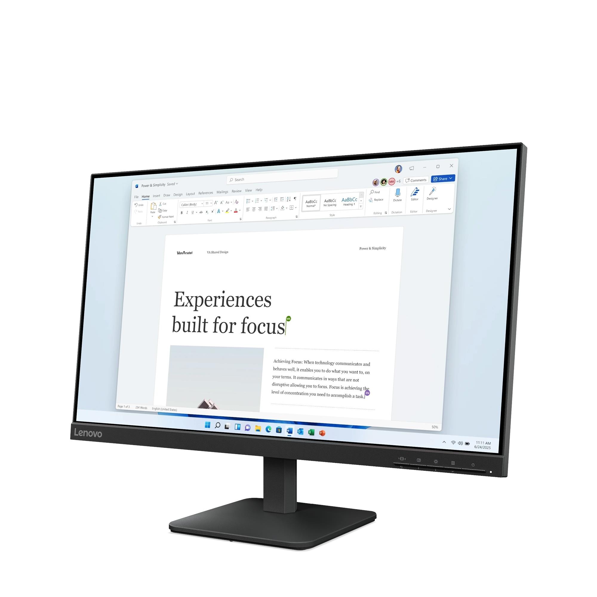 Монитор Lenovo L24-4e (68C2KAC1EU) [23.8", IPS, 1920x1080, 100 Гц, 6 мс, HDMI, VGA (D-Sub)]