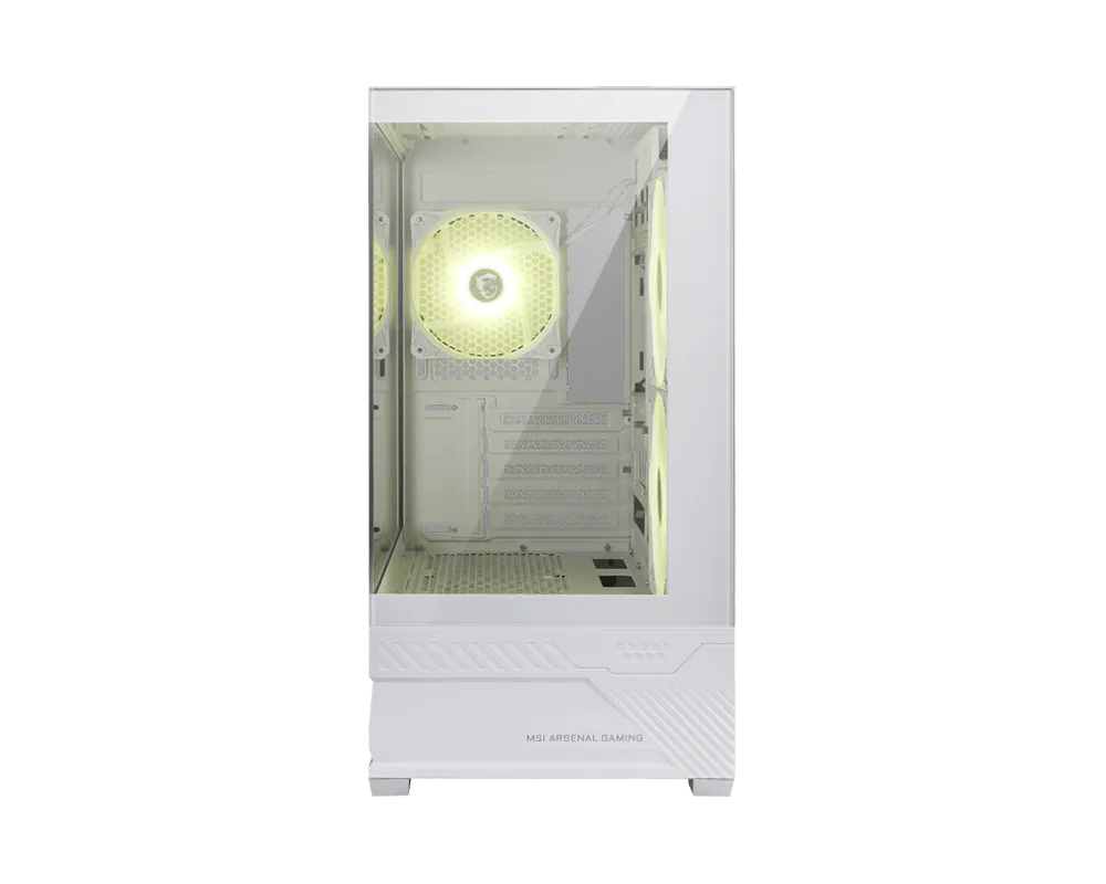 Компьютерный корпус MSI MAG PANO M110R WHITE mATX/Mini-ITX, 1xUSB-A, 1xType-C, 1xAudio, 1xMic, mATX