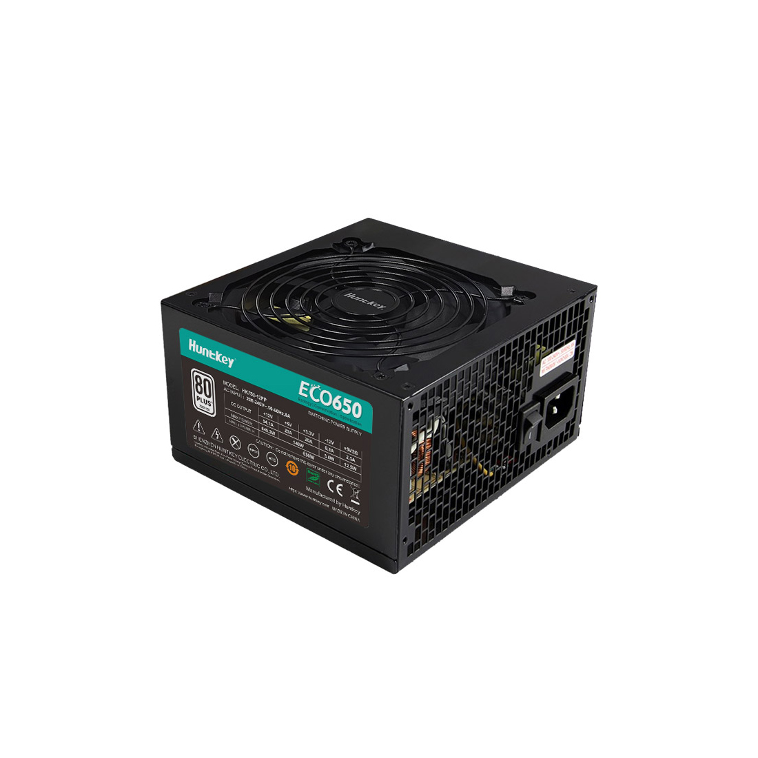 Блок питания HuntKey ECO650 [650 Вт, 80 PLUS Standart, 3x SATA, 2x 6+2 pin PCIe, 2x 4+4 pin CPU, ATX]