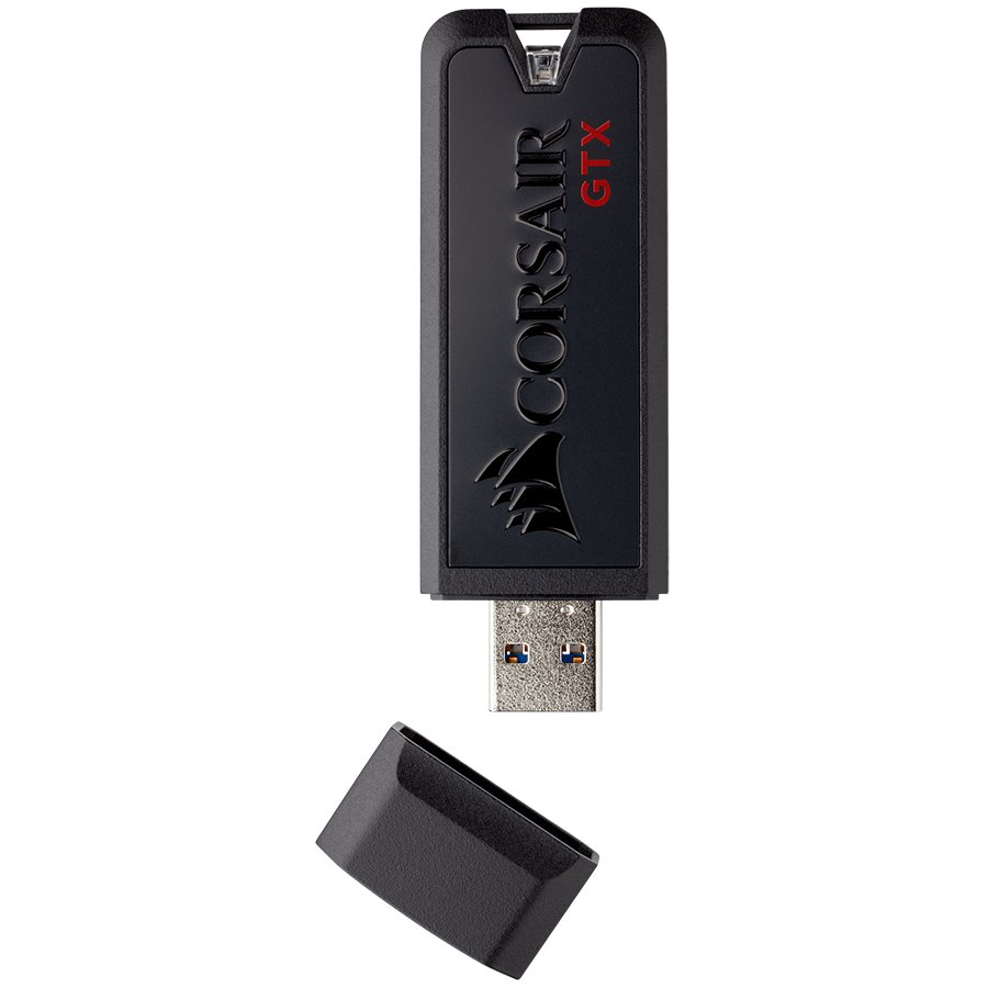 USB Флеш Corsair Flash Voyager GTX USB 3.1 128ГБ (CMFVYGTX3C-128GB), Zinc Alloy Casing, Чтение 430 МБ/с - Запись 390 МБ/с, Plug and Play