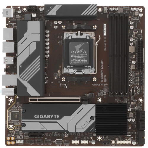 Материнская плата Gigabyte B650M DS3H [AM5, AMD B650, 4xDDR 5, 2xM.2, 1xPCI-E x16, Micro-ATX]
