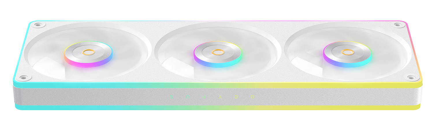 Комплект вентиляторов для корпуса Ocypus Sigma F36 WH ARGB [120 x 120 мм, 2200 об/мин, 82.5 CFM, 36 дБ, PWM]