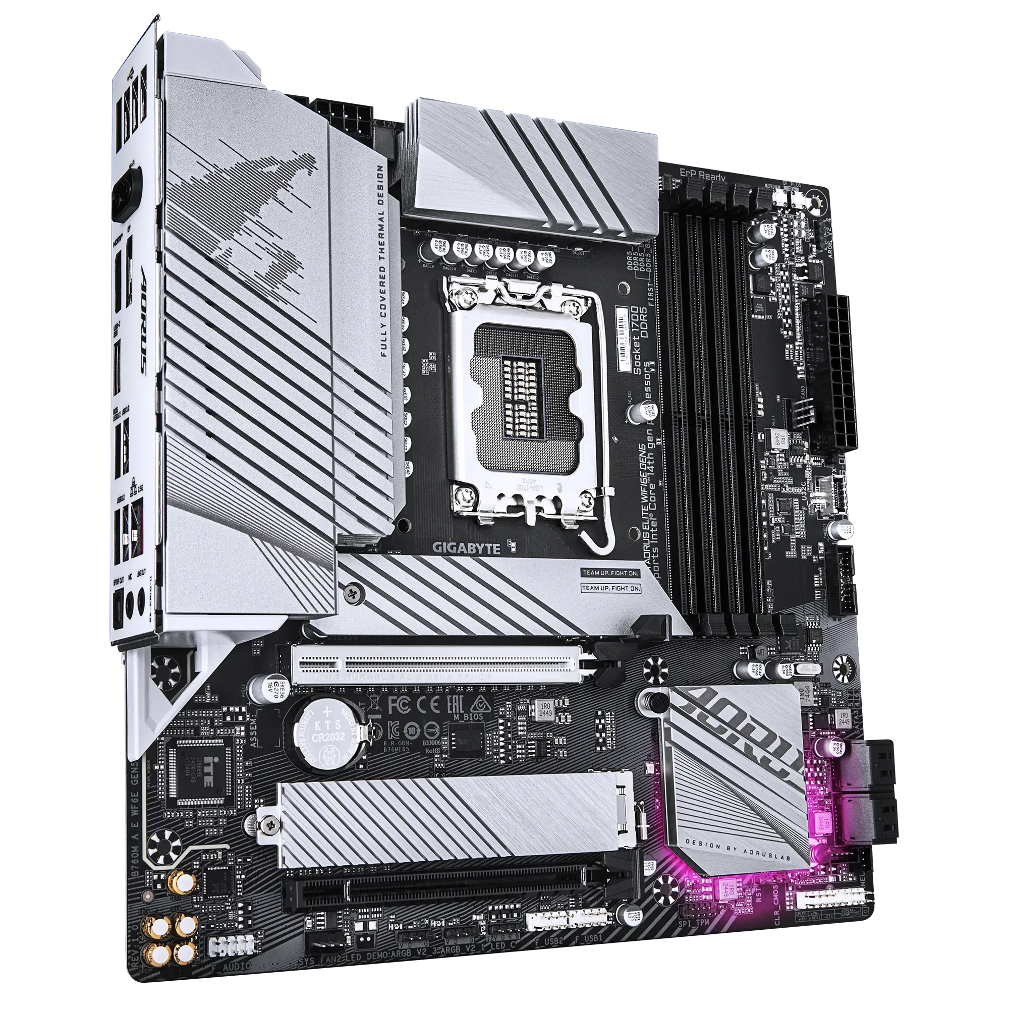 Материнская плата Gigabyte B760M AORUS ELITE WIFI6E GEN5 [LGA 1700, Intel B760, 4xDDR 5, 2xM.2, 2xPCI-E x16, Micro-ATX]