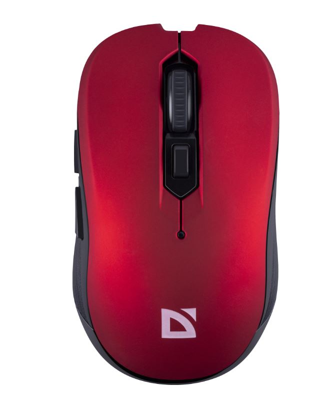 Мышь Defender Gassa MM-105 (52103) [беспроводная, светодиодная, 1600 DPI, красная]