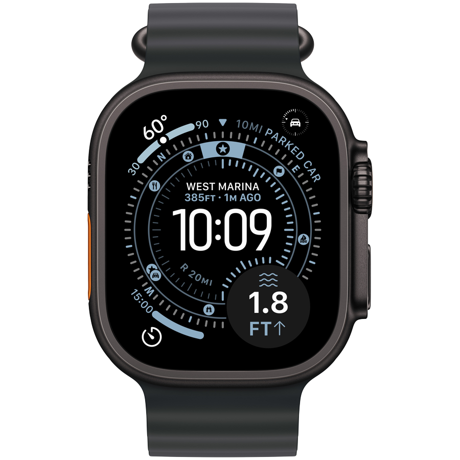 Apple Watch Ultra 3 GPS + Cellular 49mm Black Titanium Case with Black Ocean Band,Model A3281