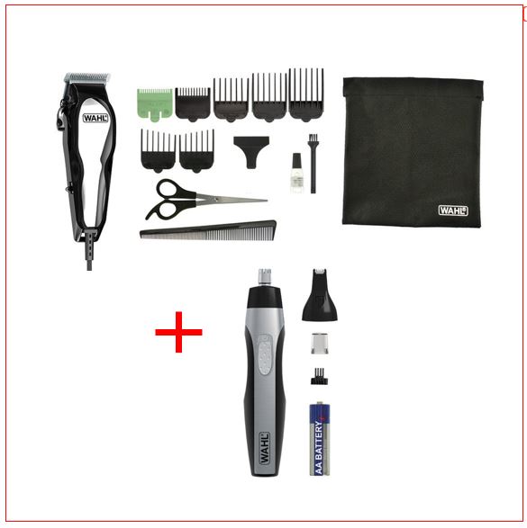 Машинка для стрижки волос Wahl Baldfader черный + Wahl Nose trimmer