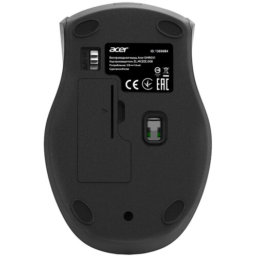 Мышь Acer OMR031 (ZL.MCEEE.008) [беспроводная, светодиодная, 1600 DPI, синий]