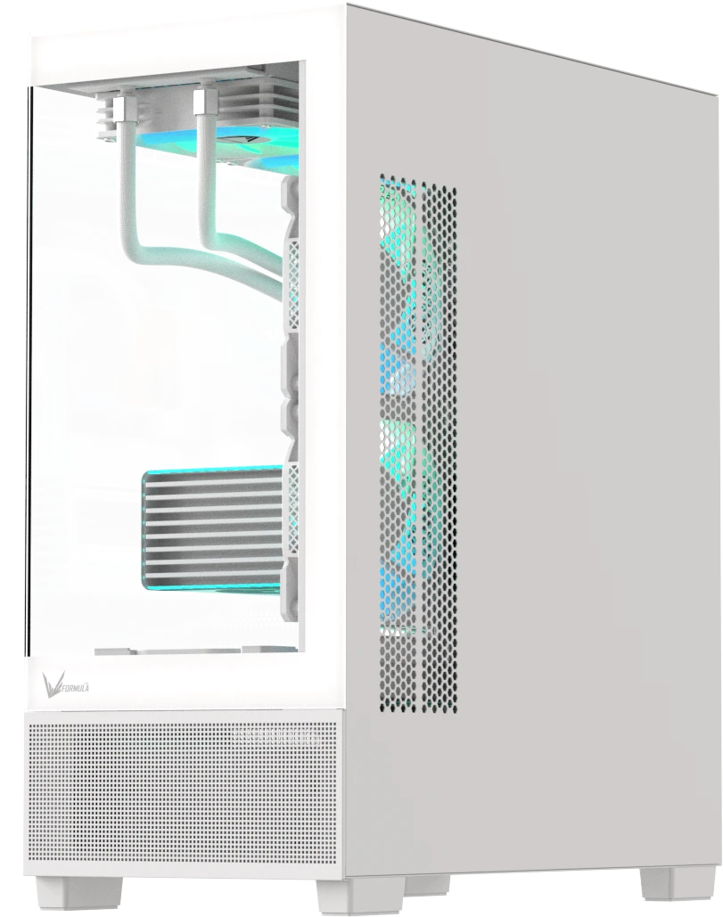 Корпус Formula V Crystal E1 Cosmic [Midi Tower, 3 x 120мм Floe ARPW, белый]