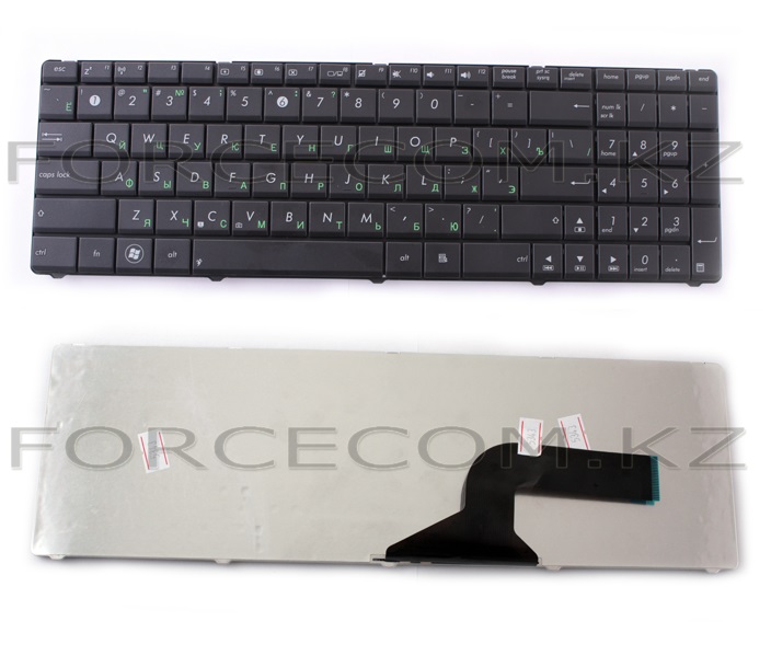 Клавиатура для ноутбука Asus N53/ K73/ X53/ K53/ G72/ G51/ G53, RU, черная - купить по цене 4 910 тг. в интернет-магазине Forcecom.kz