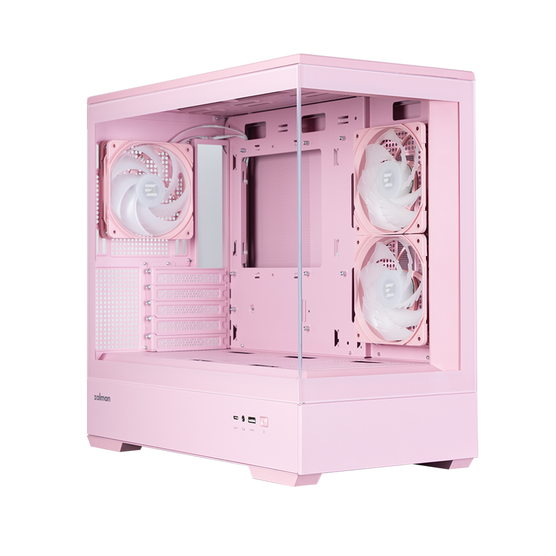 Корпус Zalman P30 PINK V2 [Mini Tower, 3 x 120 мм, розовый]
