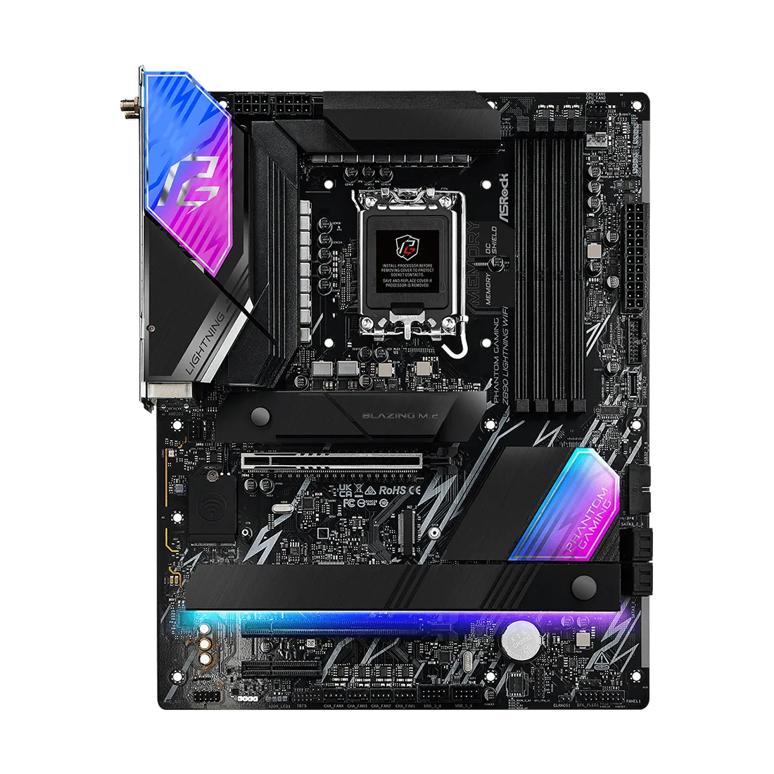 Материнская плата ASRock Z890 LIGHTNING WIFI [LGA 1851, Intel Z890, 4xDDR 5, 4xM.2, 1xPCI-E x16, Standard-ATX]
