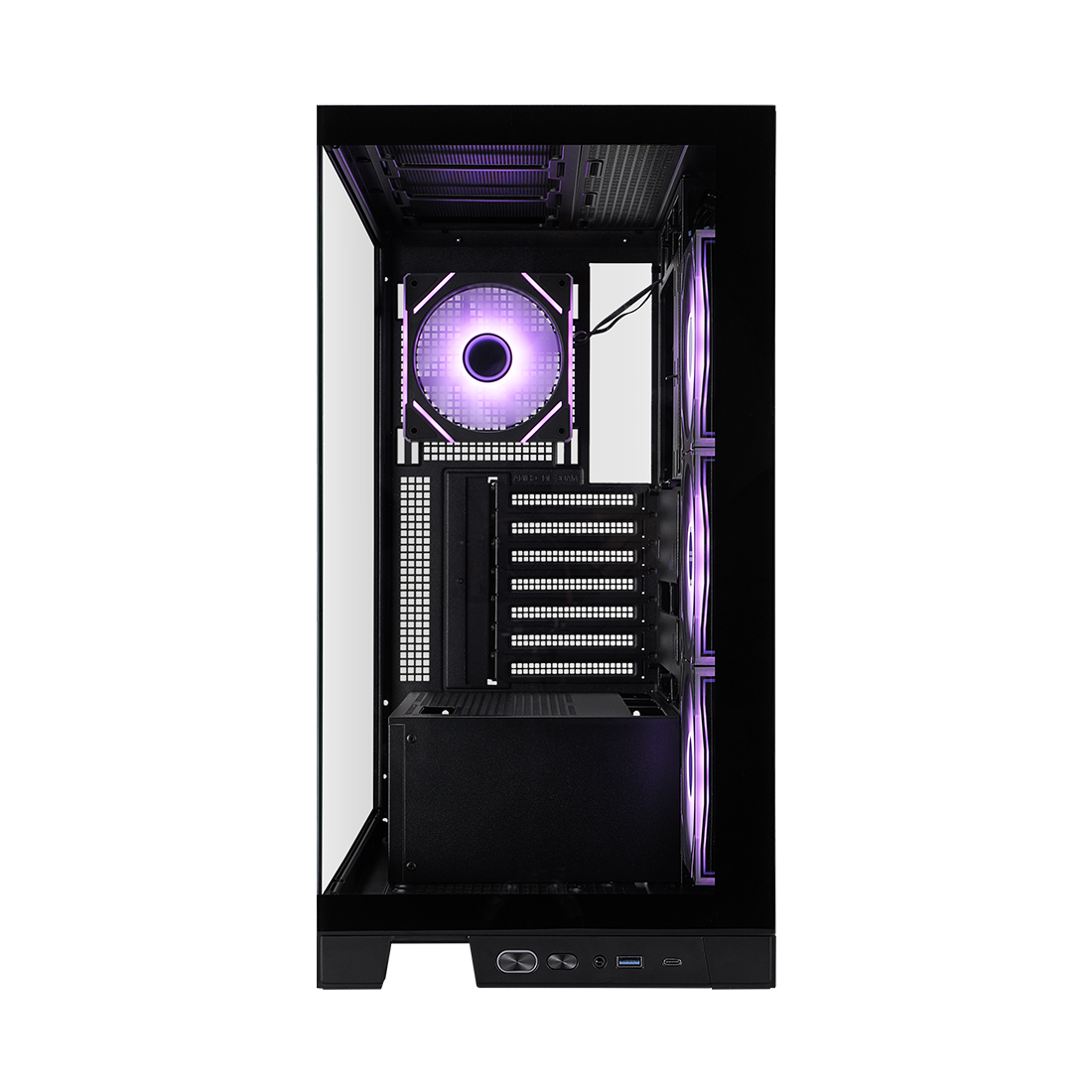 Корпус 1stPlayer Mi8 (Mi8-BK-3FC7R-1FC7) [Midi Tower, 4х 120 мм, черный]
