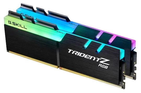 Комплект оперативной памяти G.Skill TRIDENT Z RGB (F4-3200C16D-32GTZRX), [32 ГБ DDR 4, 3200 МГц, 25600 Мб/с:, 1.35 В, подсветка, KIT]