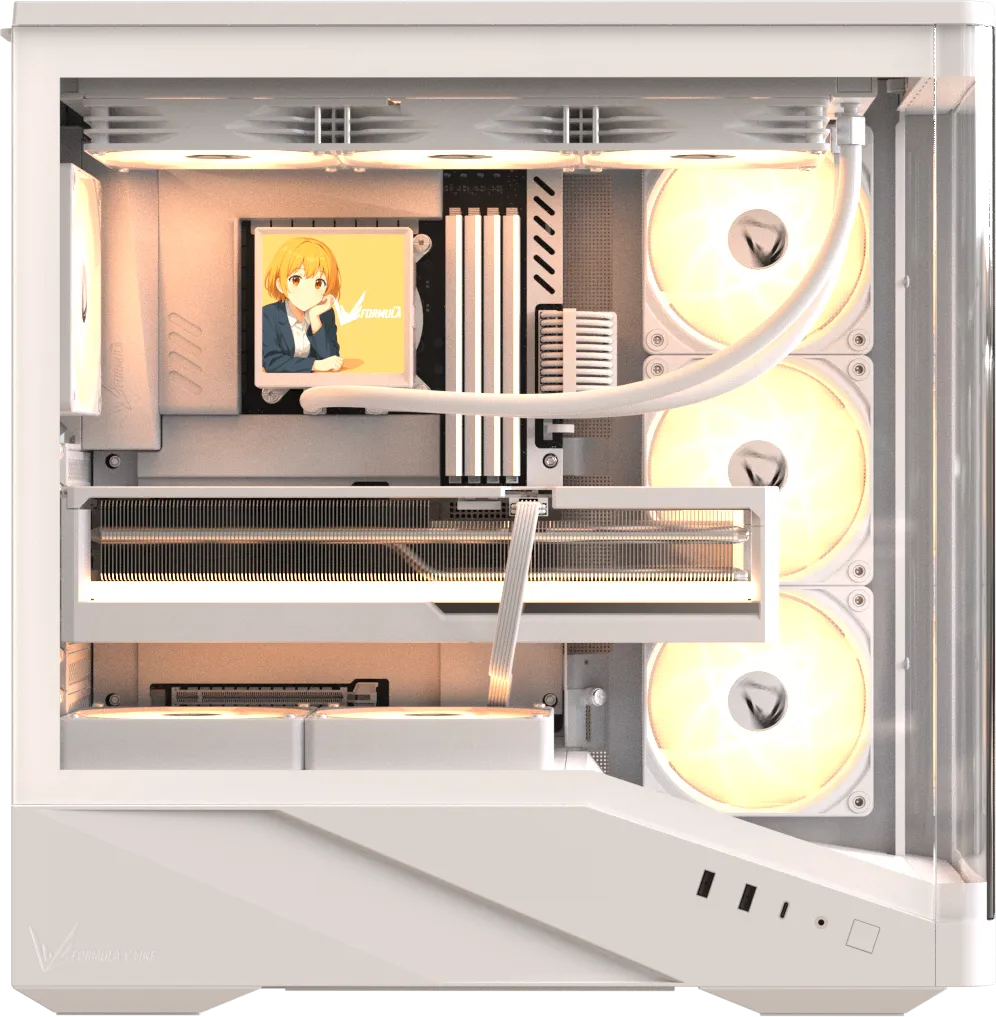 Корпус Formula V Crystal U9 PA White [Midi Tower, 4 x 120 мм ARGB, белый]