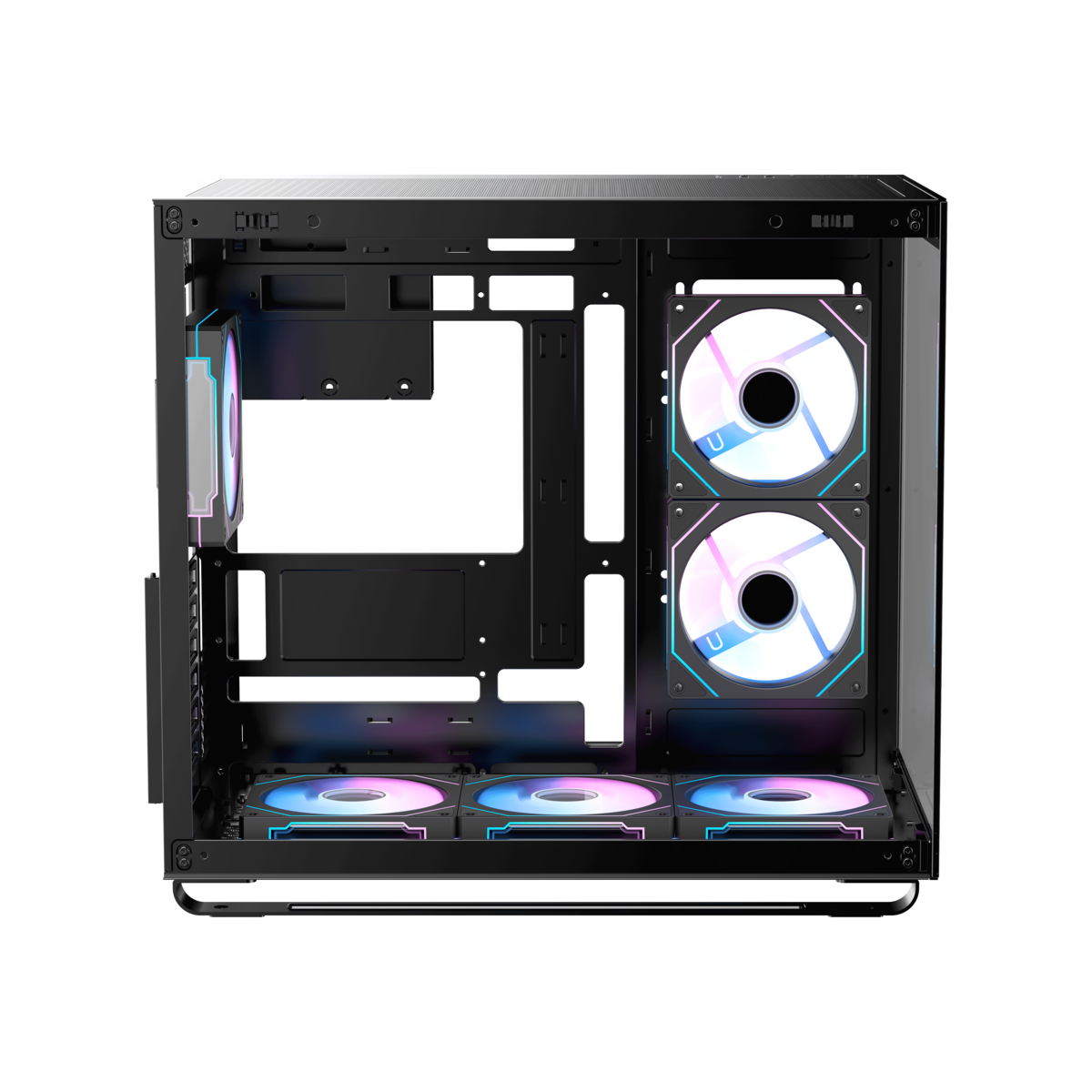 Корпус Ocypus Iota C70 BK ARGB (Iota-C70-BKD600XX-GL) [Midi Tower, 6 x 120 мм ARGB, черный]