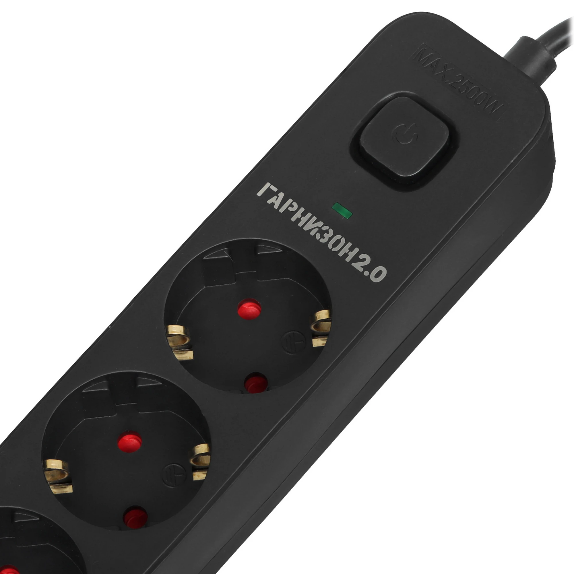 Сетевой фильтр Гарнизон, EPS-5-B-3, 3м, Черный 5 розеток, 10A