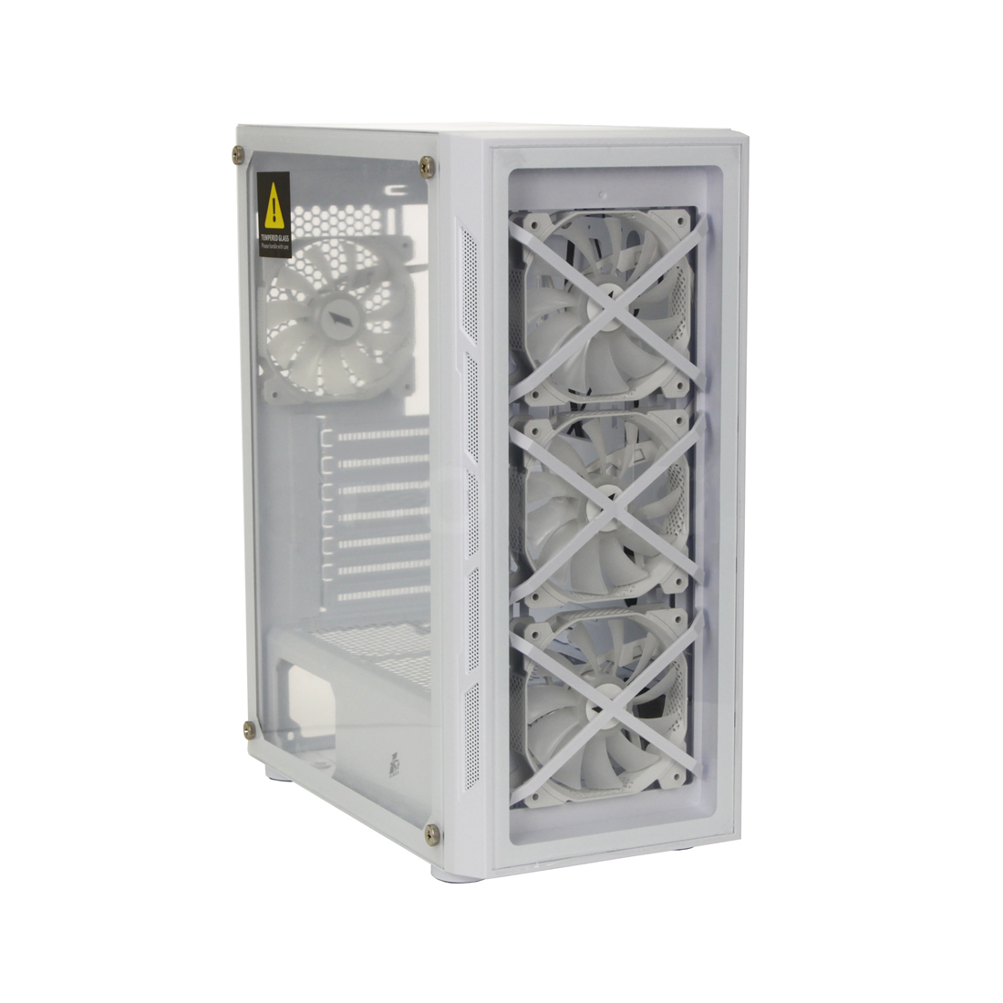 Корпус 1stPlayer FIREBASE (XP-G-WH-4F7-W) [Midi Tower, 4 x 120 мм, белый]