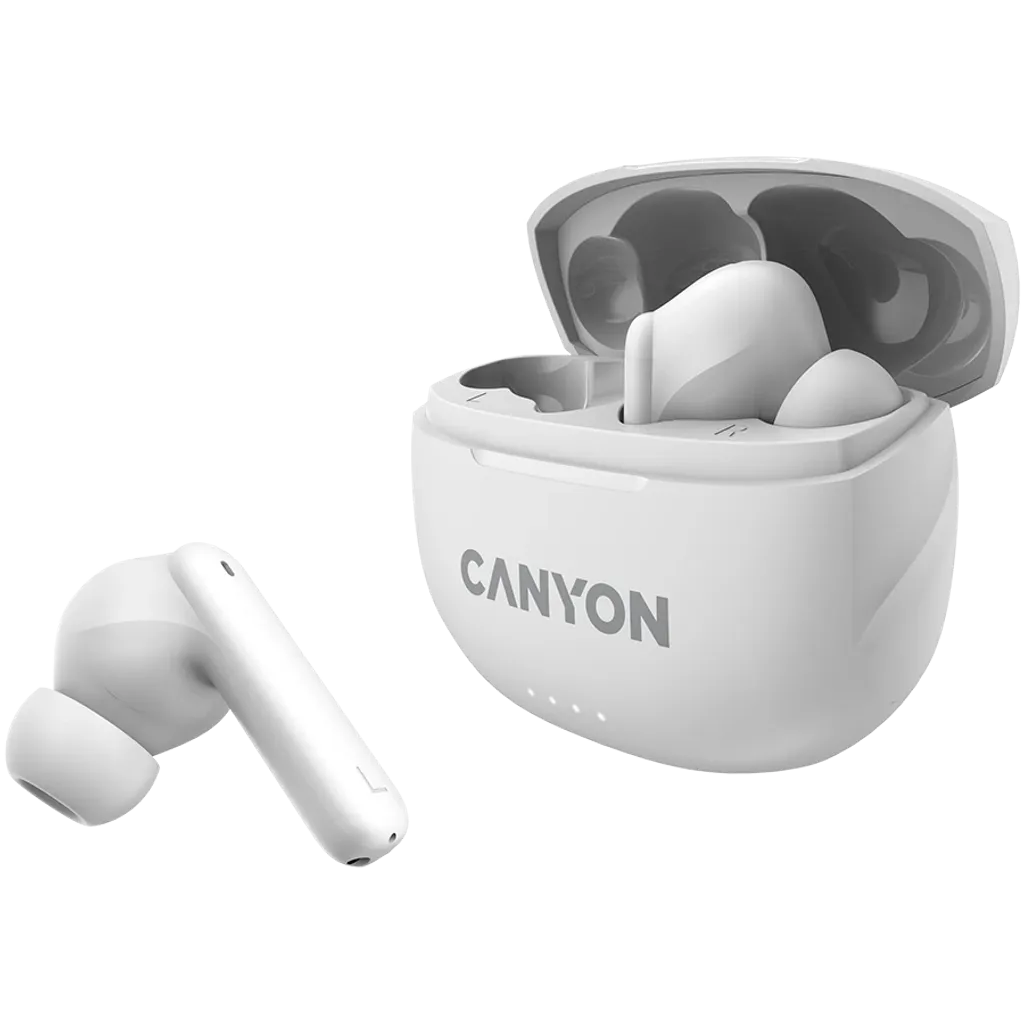 Беспроводная стереогарнитура CANYON headset TWS-8  ENC Белый