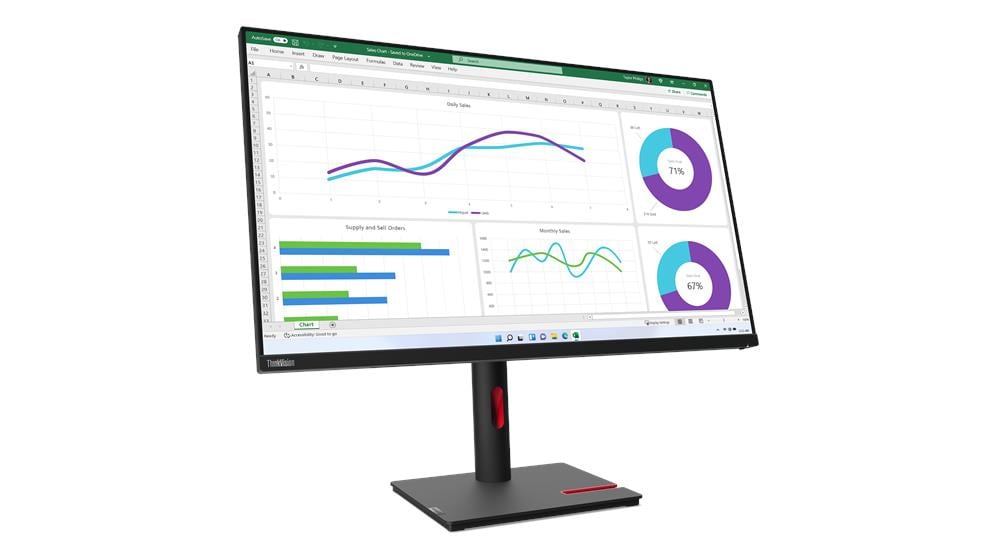 Монитор Lenovo ThinkVision T32h-30 (63D3GAT1EU) [31.5", IPS, 2560x1440, 60 Гц, 4 мс, HDMI, DisplayPort, USB Type-C]
