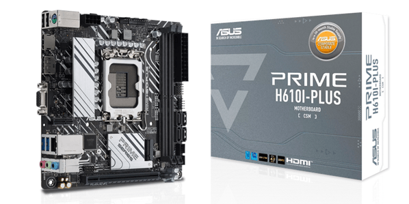 Материнская плата Asus PRIME H610I-PLUS-CSM [LGA 1700, Intel H610, 2xDDR 5, 1xM.2, 1xPCI-E x16, Mini-ITX]