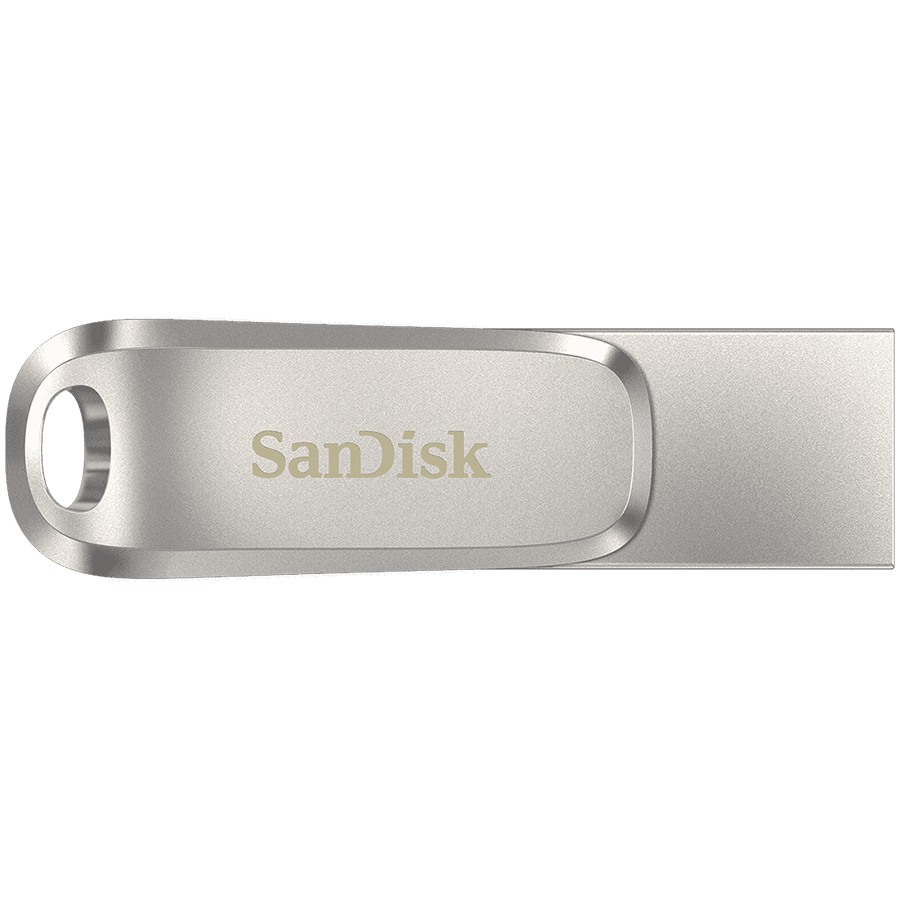 USB Флеш SanDisk Dual Drive Luxe USB Type-C (SDDDC4-128G-G46-DBOX) 128ГБ, 150 МБ/сек, Серебристый (мятая коробка))