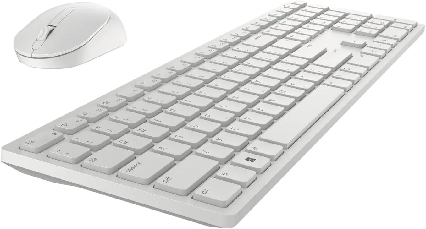Клавиатура + мышь Dell KM5221W (580-AKFB) [Мембранная, беспроводная, клавиш -, белая]