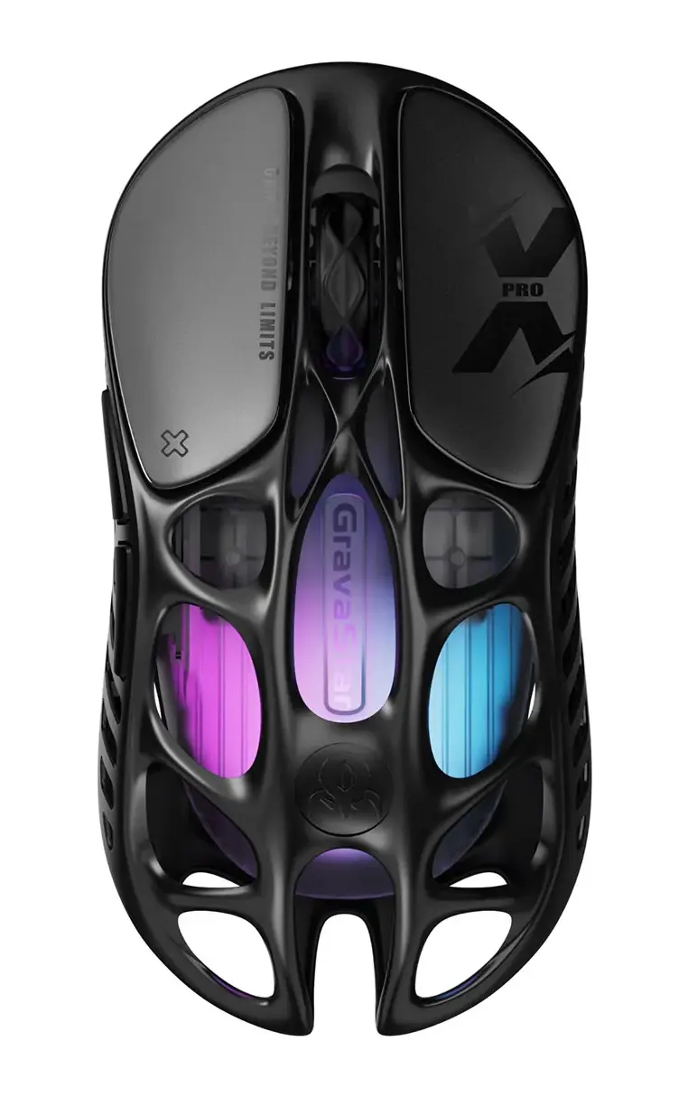 Мышь Gravastar Mercury X Pro 8K [беспроводная, светодиодная, 32000 DPI, 8000 Гц подсветка, черная]