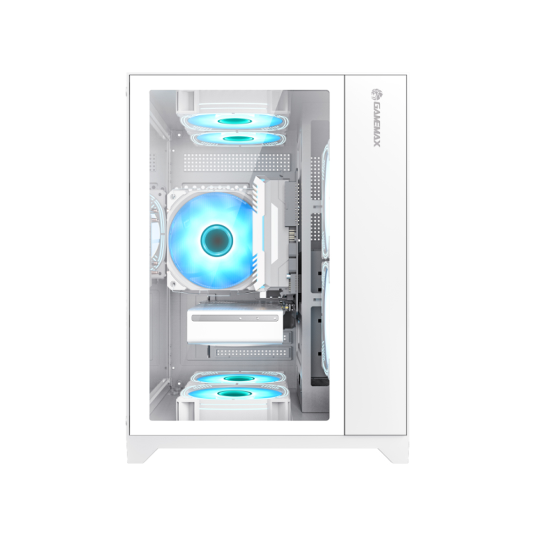 Корпус GameMax Infinity Mini WH (9101-0000R00190) [Mini Tower, 7х 120 мм ARGB, белый]