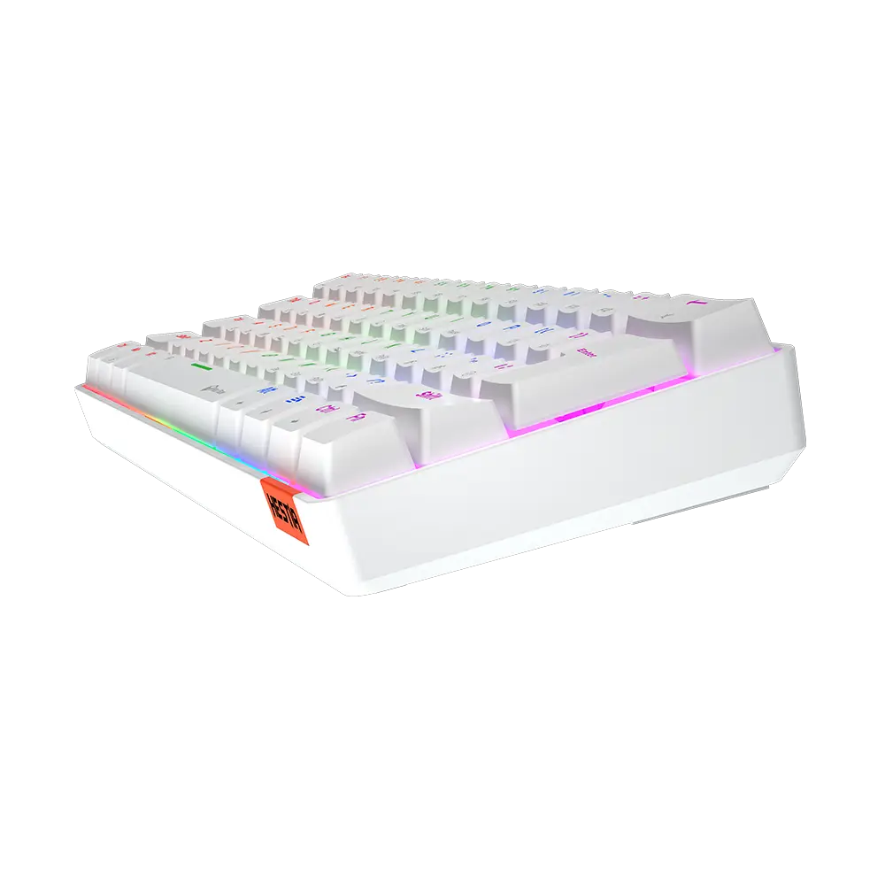 Клавиатура USB, Meetion MK005, Белый KeyBoard Mechanical, Blue switch, 61 keys EN/RU/KZ, Cable USB-C, White