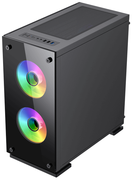 Корпус GameMax M65 [Mini Tower, 3 × 120 мм ARGB, Черный]