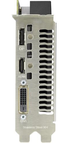 Видеокарта ASUS GeForce GTX 1630 Phoenix (PH-GTX1630-4G) [4 ГБ, GDDR6, 64 бит, 1740 МГц, 1815 МГц, DVI, HDMI, DisplayPort]