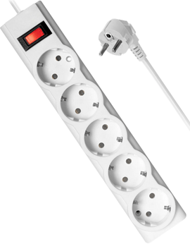 Сетевой фильтр Defender ILS 355 5 розеток, 5 м, белый