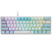 Клавиатура Defender Amox GK-585 (45585) [механическая, проводная, RGB подсветка, Outemu Brown, белая]