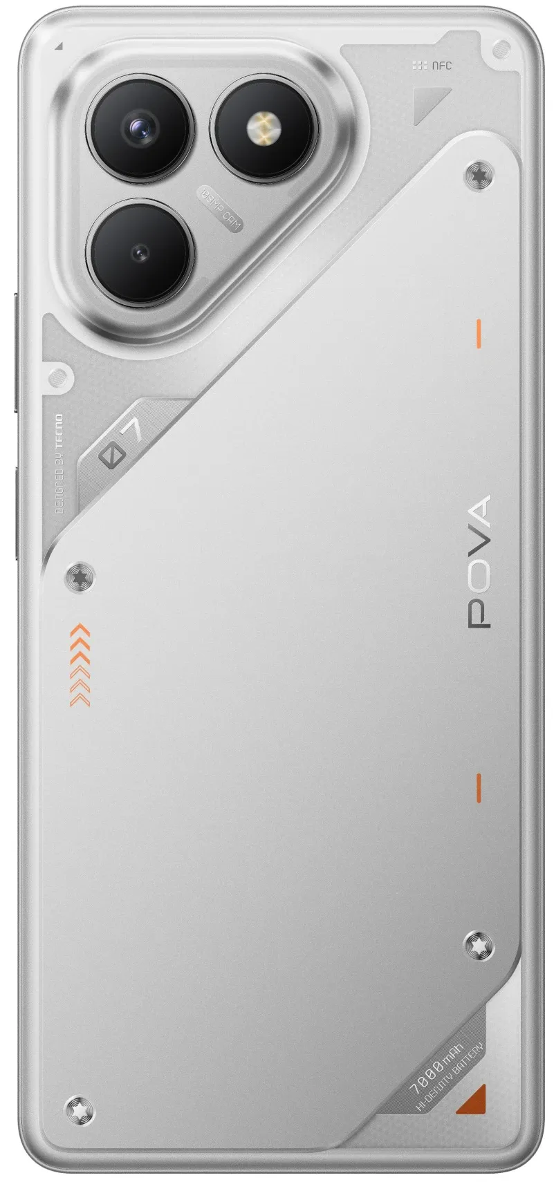 Смартфон Tecno POVA 7 Neo [6,78", 128 ГБ, 8 ГБ, Серебристый]