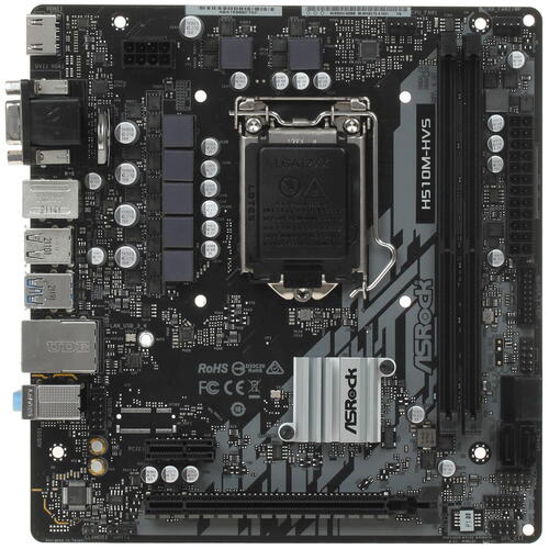 Материнская плата ASRock H510M-HVS R2.0 [LGA 1200, Intel H510, 2xDDR 4, 1xPCI-E x16, Micro-ATX]