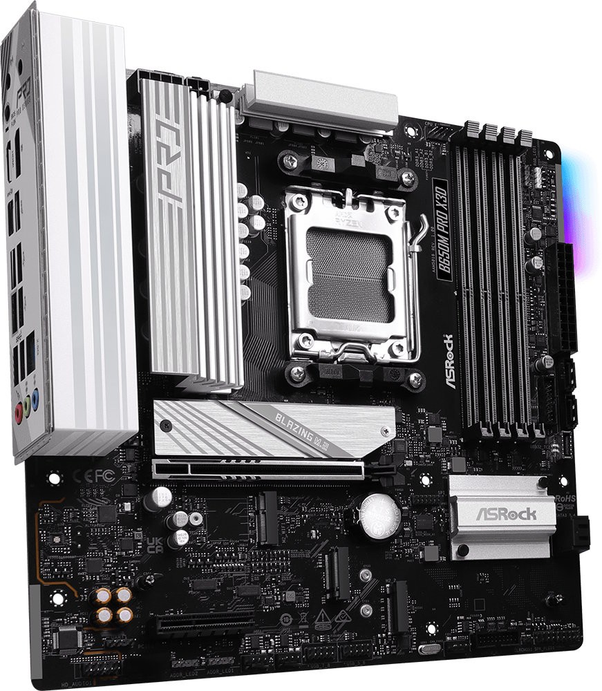 Материнская плата ASRock B650M PRO X3D [AM5, AMD B650, 4xDDR 5, 3xM.2, 1xPCI-E x16, Micro-ATX]