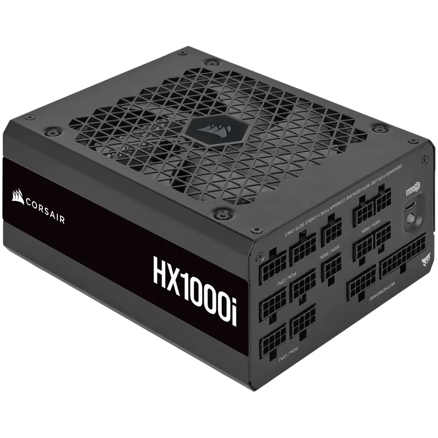 Блок питания Corsair HXi Series HX1000i (CP-9020259-EU) [1000 Вт, 80 PLUS Platinum, 8x SATA, 4 x 6+2 pin PCIe, 2x 4+4 pin CPU, ATX]