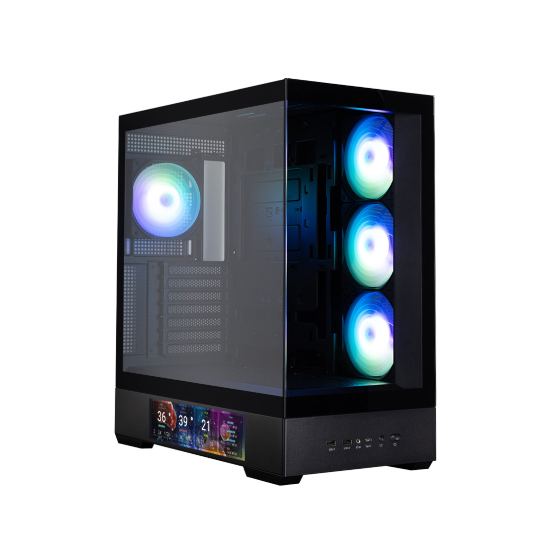 Корпус Zalman P40 DS Black [Midi Tower, 4 x 120 мм, черный]